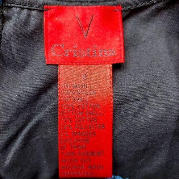 Embroidered Multicolor Short-Sleeve Dress With Fringe Hem By V Cristina Size 6 - Picture 3 of 3